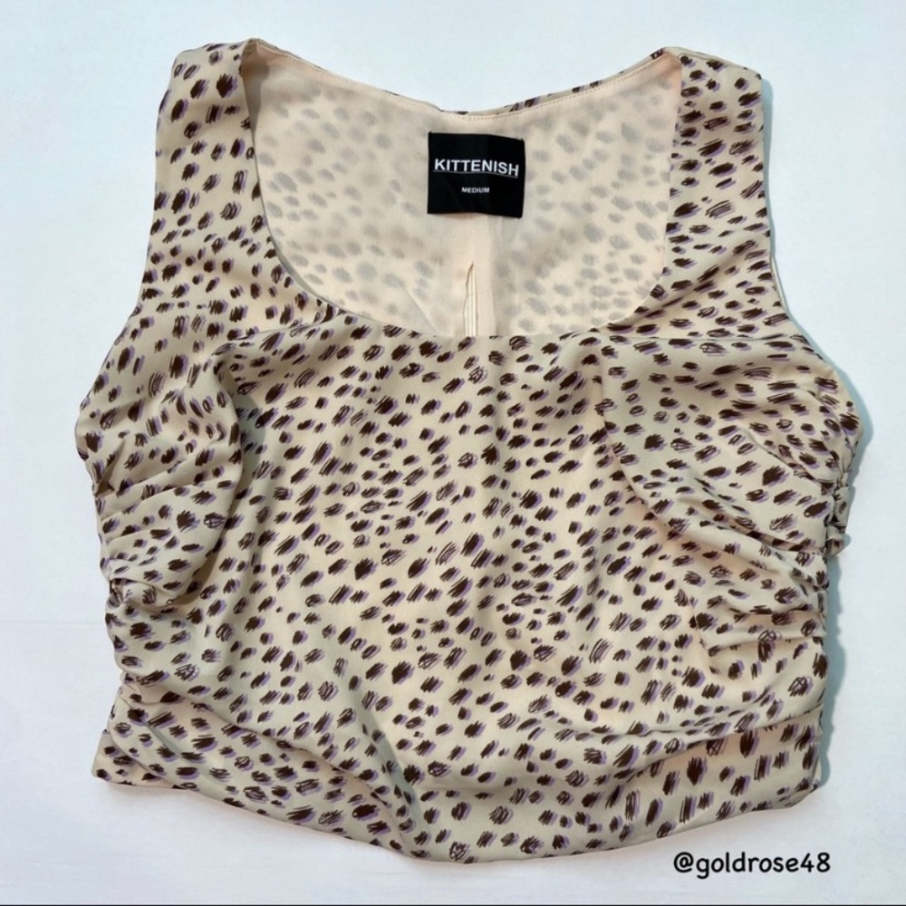 Kittenish Cici zipper back leopard print tank top